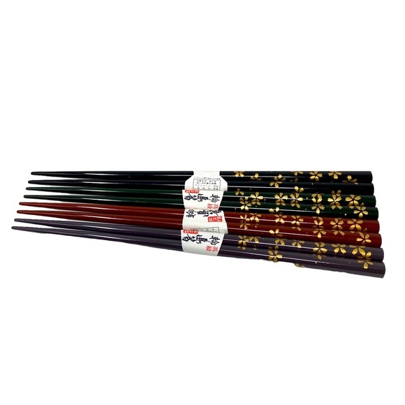 Authentic Japanese, Colorful Floral Chopsticks. New Set of Four - Picture 4 of 5